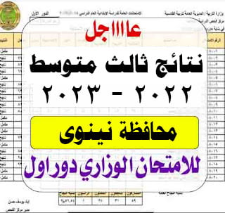 خطوات استخراج نتائج الثالث متوسط نينوي 2023 في العراق .. الاستعلام بالرقم الامتحاني