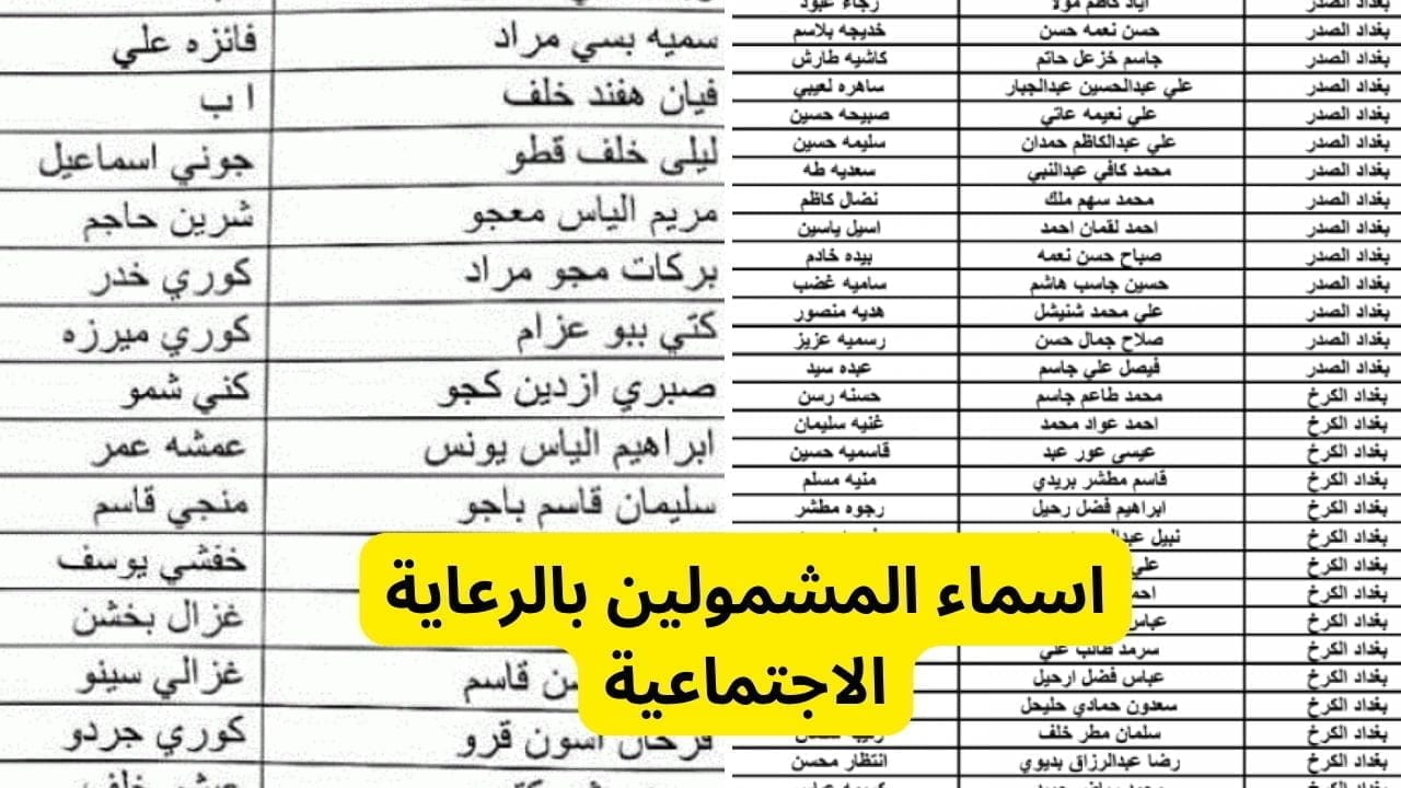 الآن نزلت دفعة جديدة “خطوات الاستعلام عن اسماء المشمولين في الرعاية الاجتماعية” بالعراق 2023
